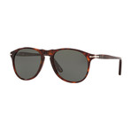 Persol // Men's Classic Polarized 649 Sunglasses // Havana + Green Polarized (Size 52-18-145)