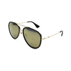 Men's Web Pilot Aviator Sunglasses // Gold Flash