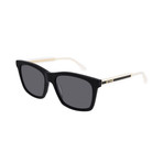 Men's Rectangular Sunglasses // Black + Cream