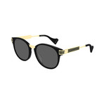 Men's Circular Sunglasses // Gold