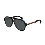 Men's Web Pilot Aviator Sunglasses // Black III