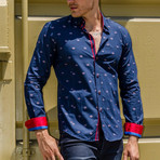 Joshua Button-Up Shirt // Navy (XL)