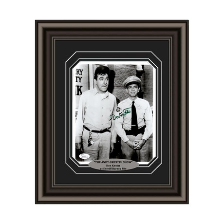 Don Knotts Hand Signed Custom Framed "Andy Griffith Show" Photo