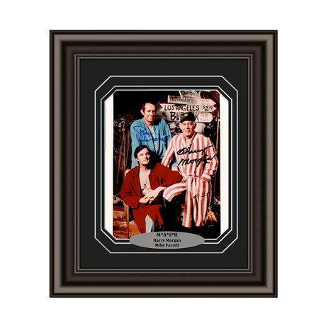 Harry Morgan + Mike Farrell Hand Signed Custom Framed "M*A*S*H" Photo