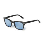 Freeway Polarized Sunglasses // Ebony Frame + Blue Lens (Small)