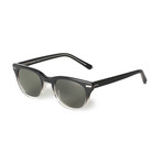 Freeway Polarized Sunglasses // Brown Smoke Frame + Light Green Lens (Small)