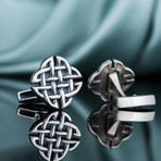 Celtic Knot Cufflinks // Silver