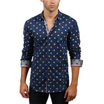 Ian Button-Up Shirt // Navy (L)