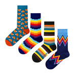 Stripy Socks // 4 Pack (US: 6-9)
