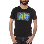 Union Jack Print T-Shirt // Black (2XL)