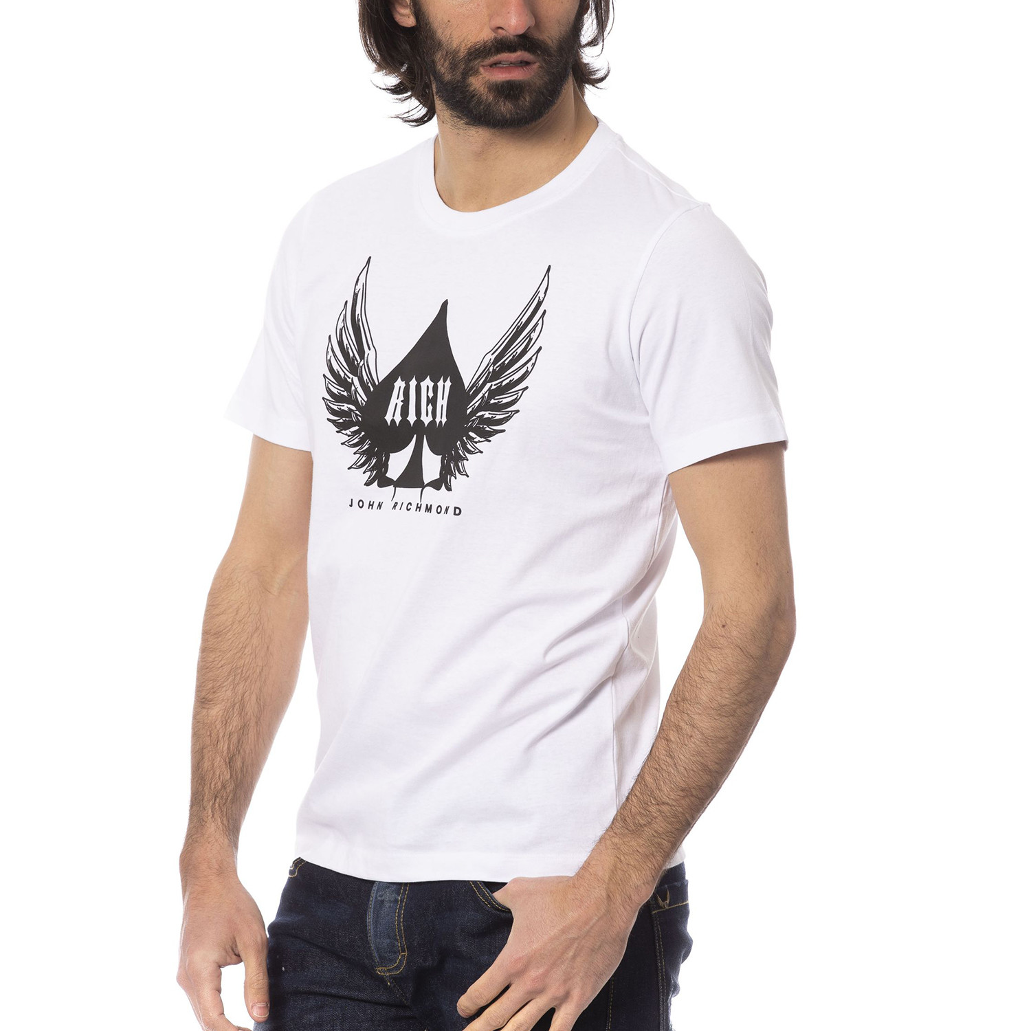Flying Ace T-Shirt // Optical White (XL) - John Richmond - Touch of Modern