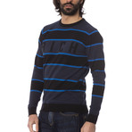 Elia Striped Crewneck Sweater // Blue (2XL)