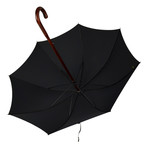 Polished Cherrywood Umbrella + Case // Black