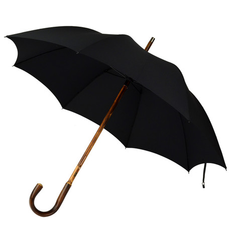 Polished Chestnut Umbrella + Case // Black