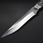 The Suzaku Damascus Fixed Blade