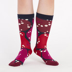Patterned Socks // Red // 4 Pack (US: 6-9)