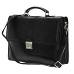 Palladio Leather Briefcase Bag (Black)