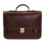 Botticelli Leather Briefcase Bag (Black)