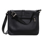 Tiziano Leather Messenger Style Bag (Black)