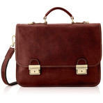 Giotto Leather Briefcase Bag (Natural)