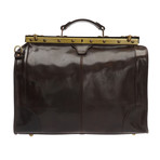 Romano Leather Travel Bag (Black)