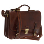 Enea Leather Briefcase Bag (Moro)