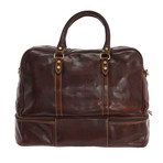 Adriano Leather Travel Bag (Black)