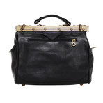 Euclide Leather Travel Bag (Black)