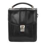 Tintoretto Leather Briefcase Bag (Black)