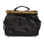 Euclide Leather Travel Bag (Black)