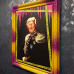Donald Trump Art (32"W x 24"H x 1.2"D Yellow Frame)