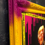 Donald Trump Art (32"W x 24"H x 1.2"D Yellow Frame)