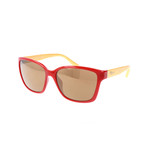 Women's SF716S Sunglasses // Red + Yellow Wood