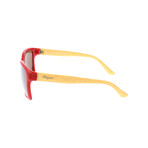 Women's SF716S Sunglasses // Red + Yellow Wood