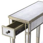Piotr Mirrored Chairside Table