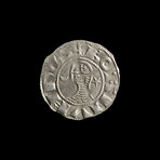 Crusader Coin, 1162 - 1201 AD // King in Chain Maille // Crusader Cross