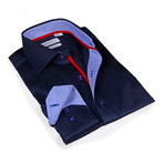 Vincent Button-Up Shirt // Solid Navy (L)