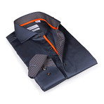 Yair Printed Button-Up Shirt // Charcoal (S)