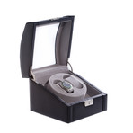 Leather Double Watch Winder (Tan)