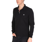 Elisha Long Sleeve Polo Shirt // Black (S)
