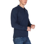 Kyler Long Sleeve Polo Shirt // Navy (L)