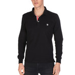 Elisha Long Sleeve Polo Shirt // Black (L)