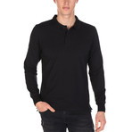 Darion Long Sleeve Polo Shirt // Black (2XL)