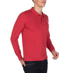 Shaun Long Sleeve Polo Shirt // Bordeaux (S)