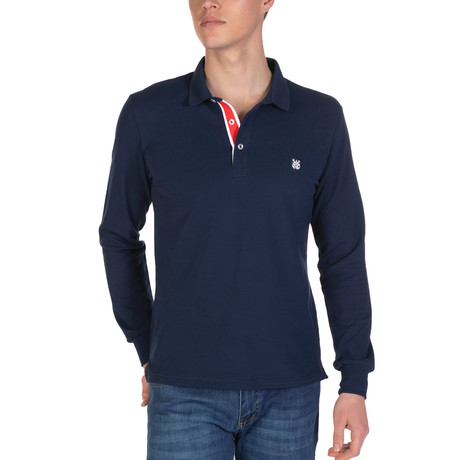 Colton Long Sleeve Polo Shirt // Navy (S)