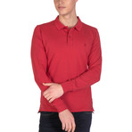 Shaun Long Sleeve Polo Shirt // Bordeaux (M)