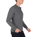 Beckett Long Sleeve Polo Shirt // Anthracite (M)