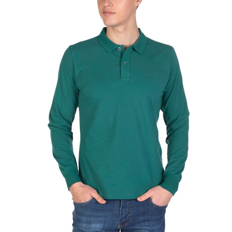 Hector Long Sleeve Polo Shirt // Green (S)