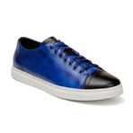 Abreno Low Top Sneaker // Blue + Brown (US: 11.5)