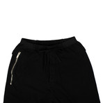 Unravel Project // Drop-Crotch Sweatpants // Black (XXS)